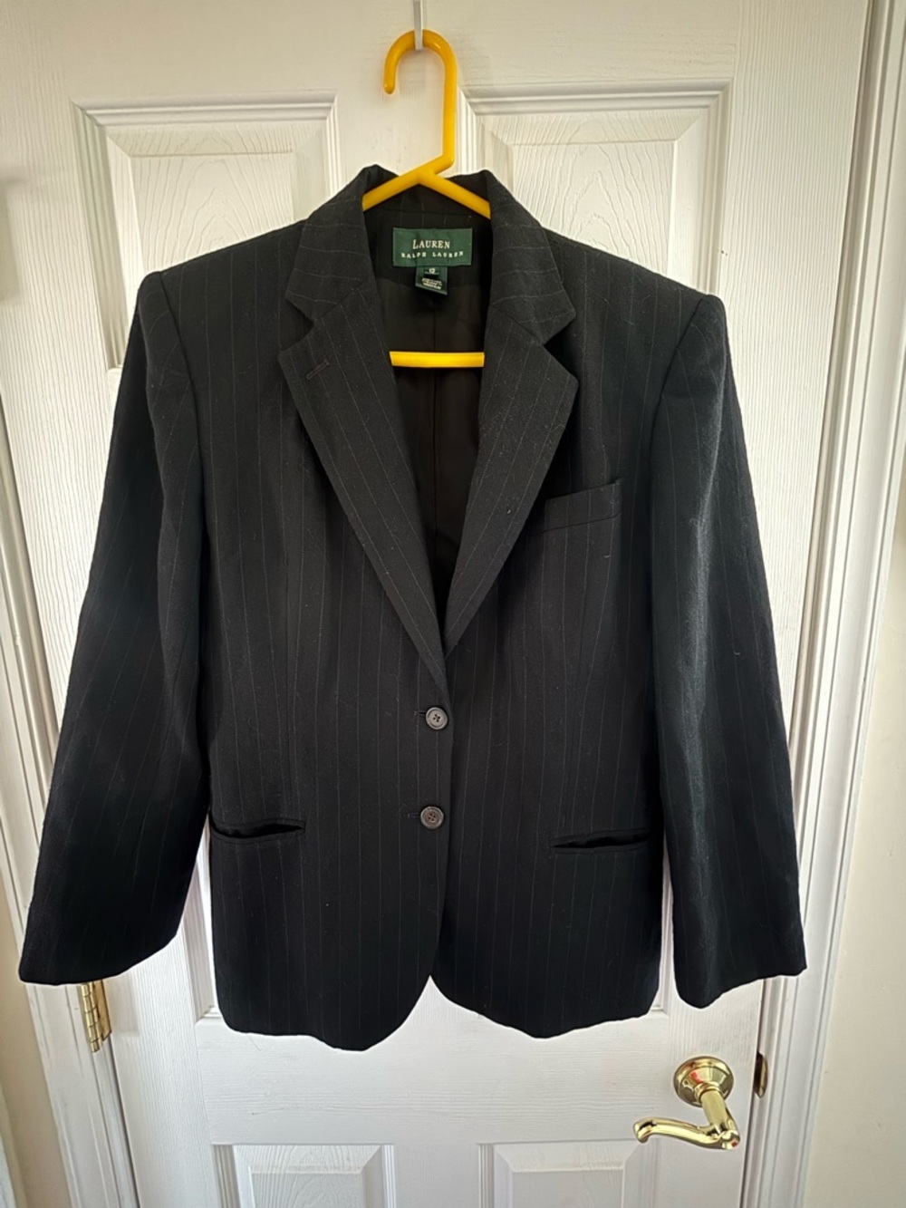 Ralph Lauren Black Pinstripe Blazer